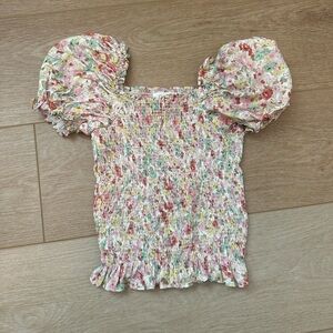 Zara Kids Floral Smocked Top